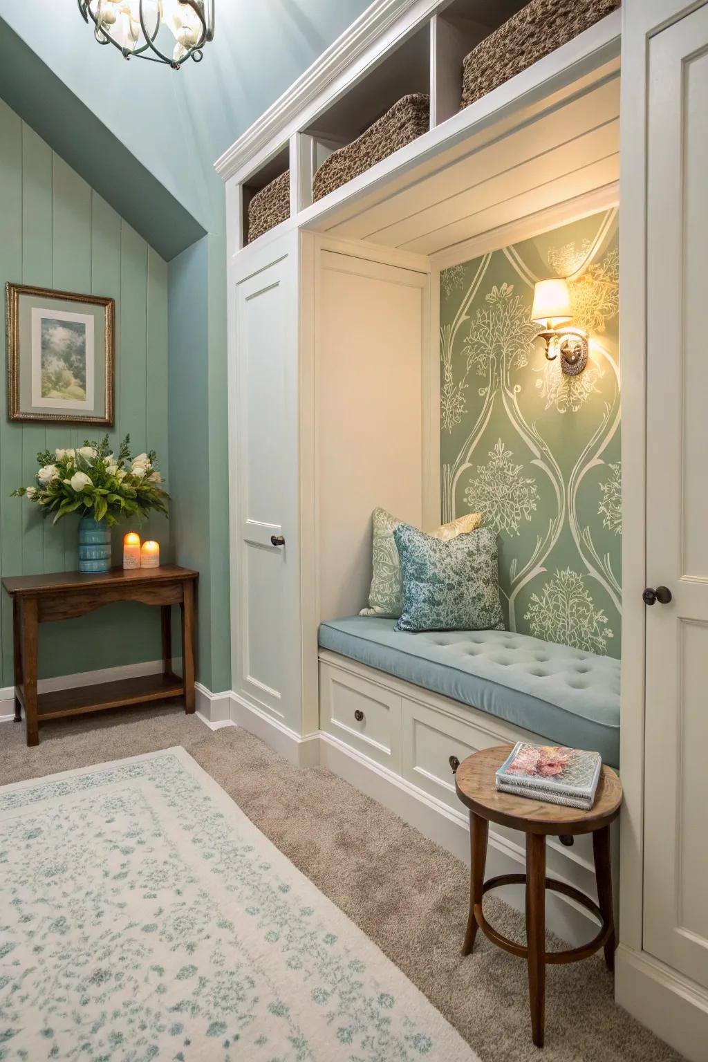 Use color psychology to create a tranquil prayer environment.
