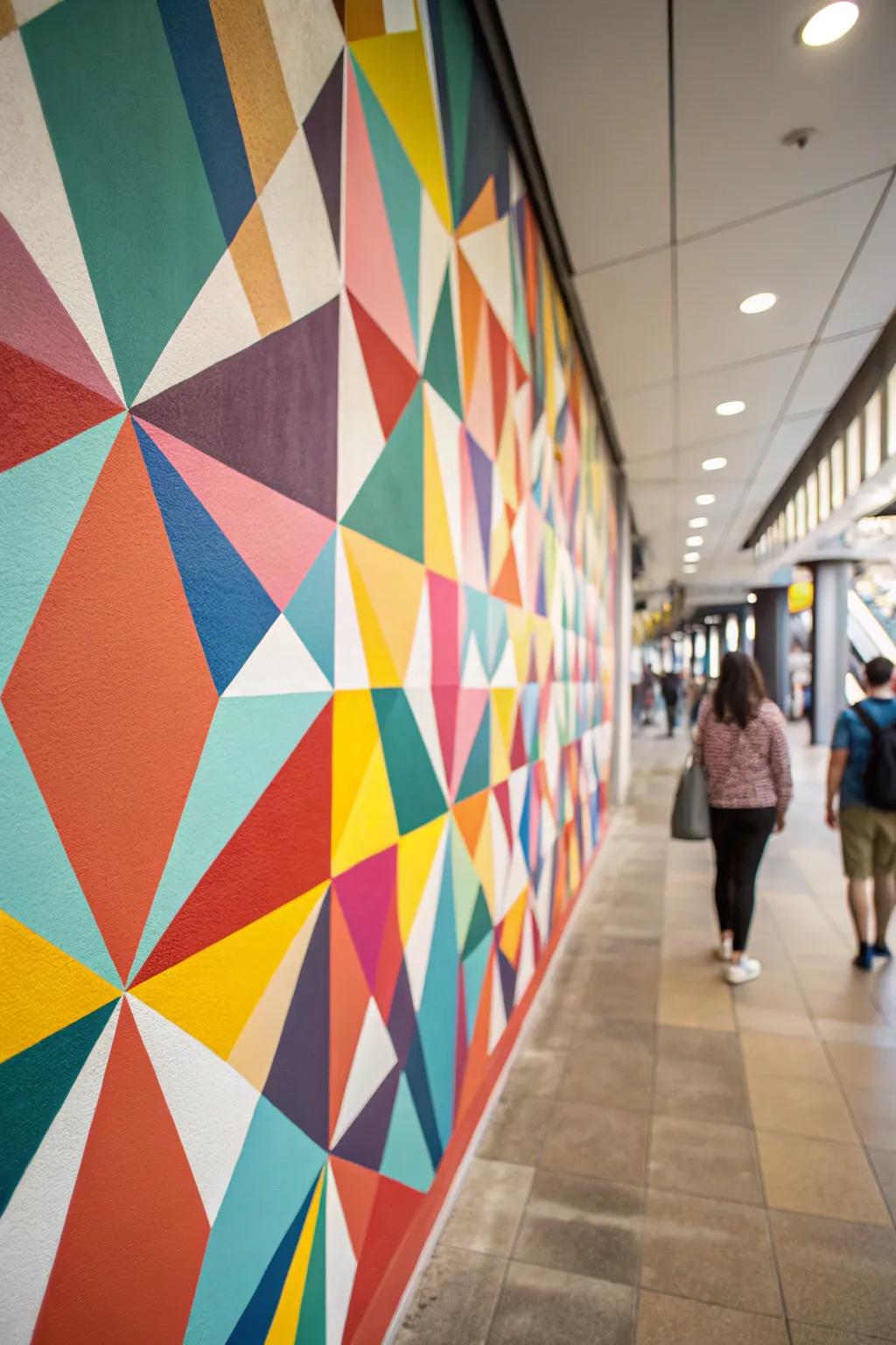 Unconventional shapes turn walls into captivating art pieces.