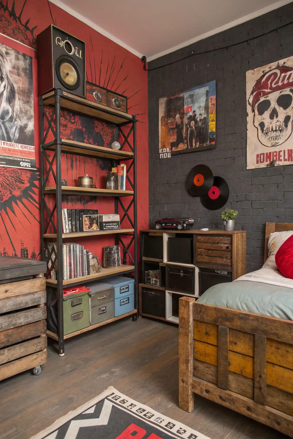 Incorporate a bold vibe through atypical furniture choices that demand focus.