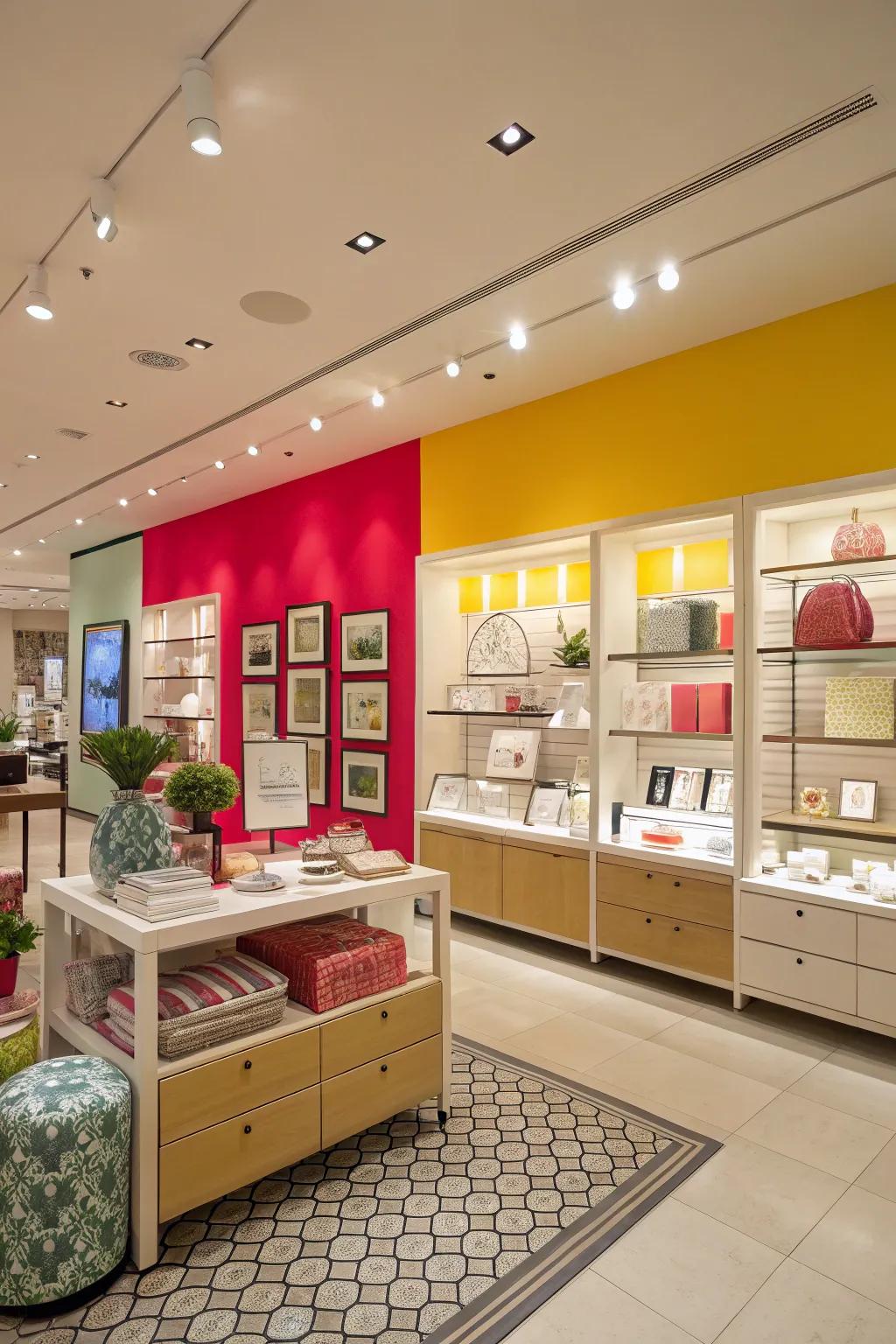 Strategic color schemes can enhance brand identity and shopper experience.