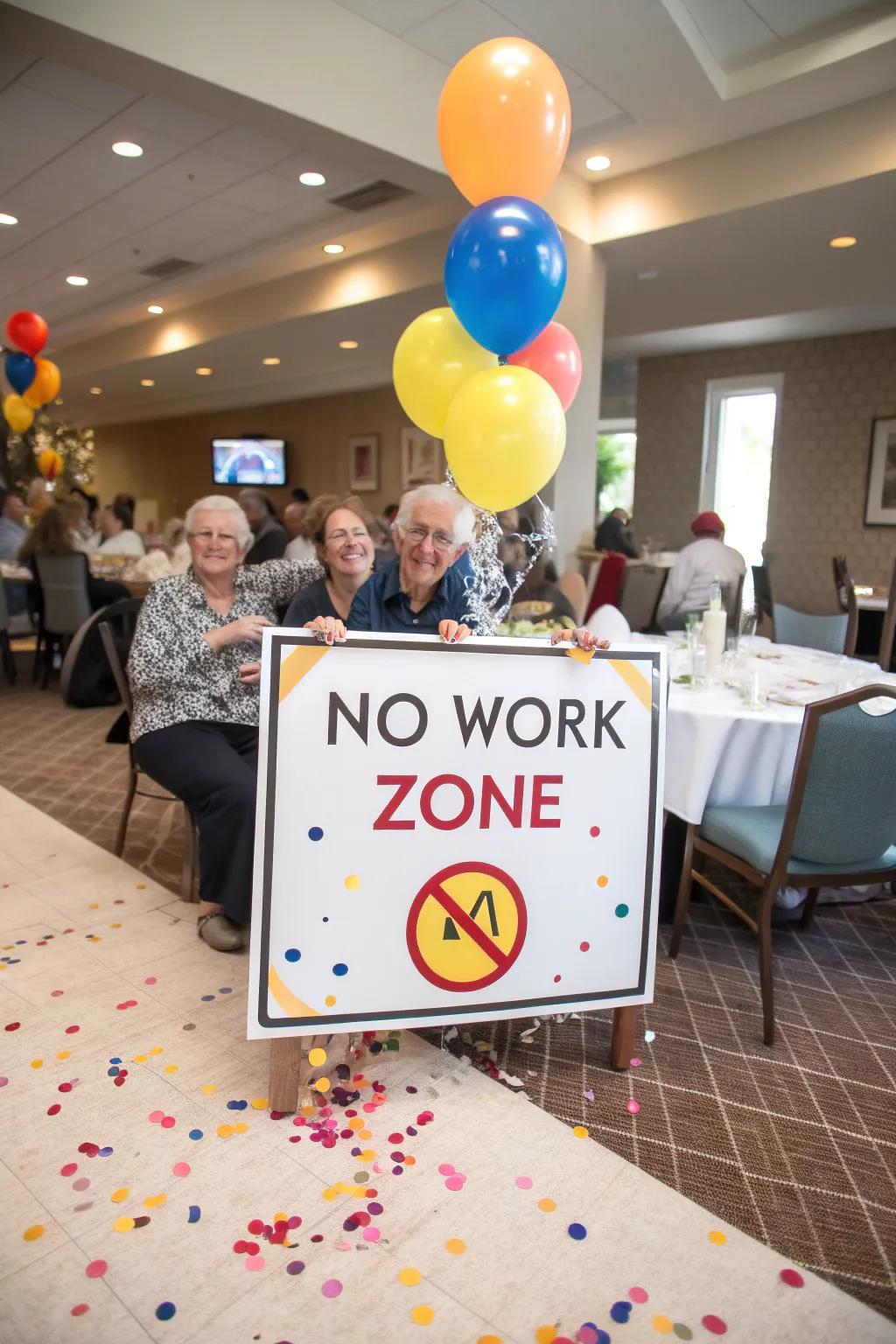 Humorous props incorporate fun elements to the celebration.