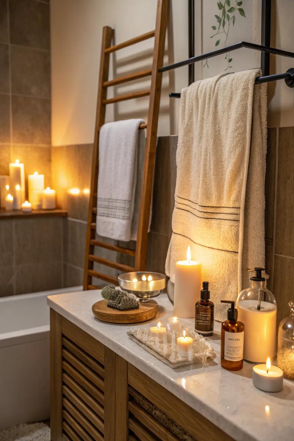 Create a spa-like getaway at home for relaxation.