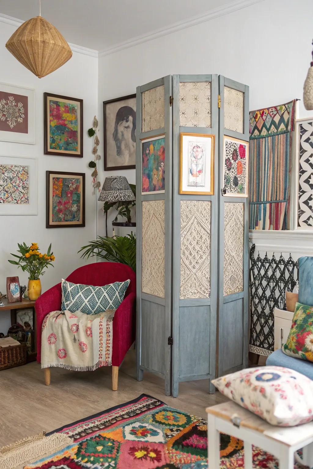 Eclectic room dividers inject character and creativity into your home decor.