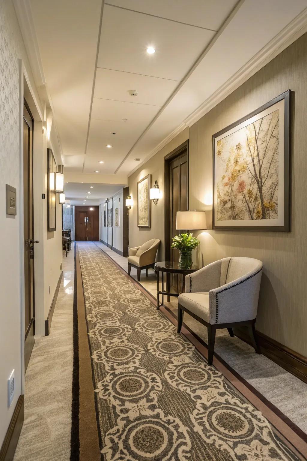 Rugs help protect carpets in areas that see a lot of use.