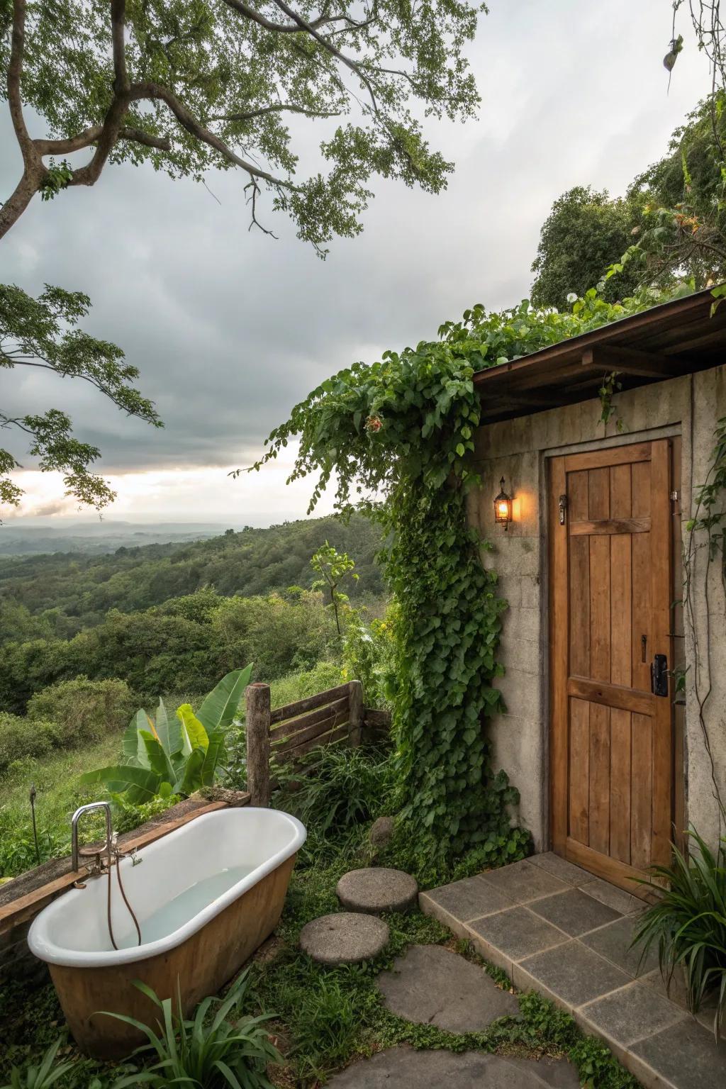 Organic parts enhance the organic charm of this space.