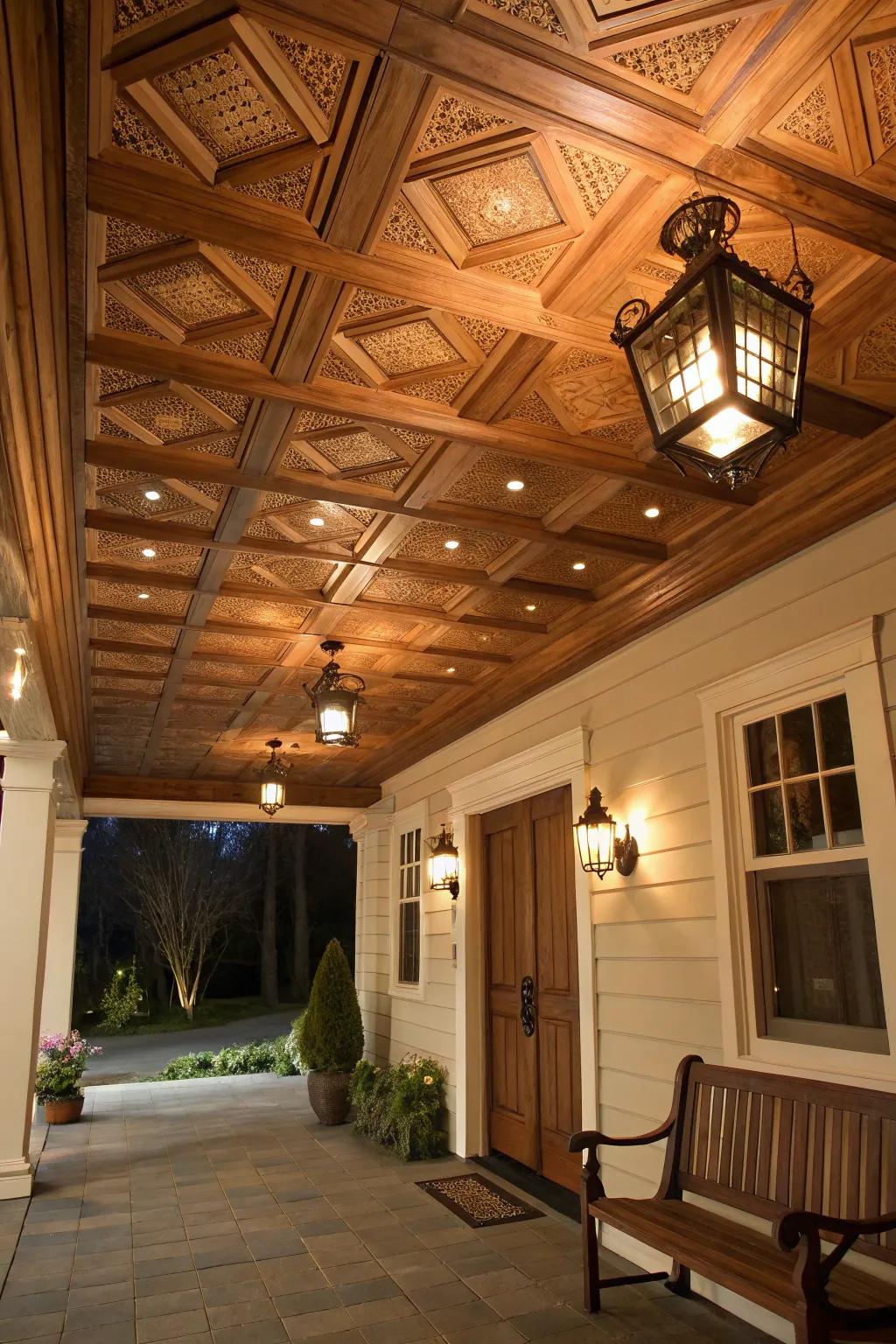 Panelled ceilings bring grace to countryside designs.