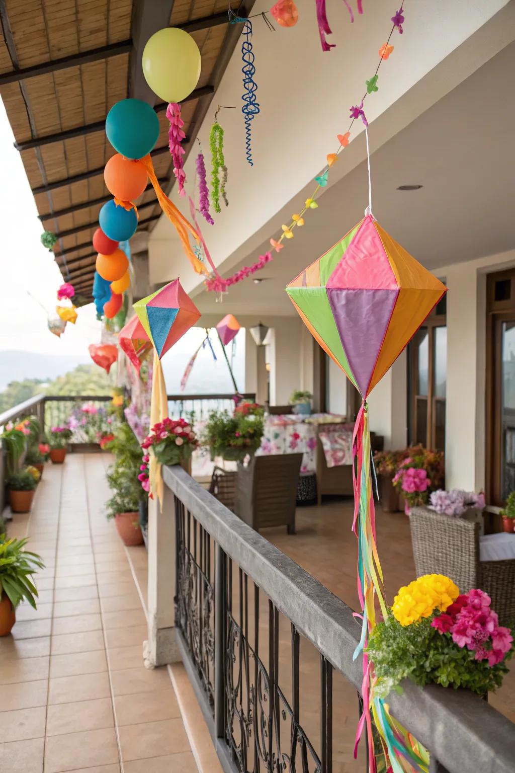 A decorated patio ready for festive events.