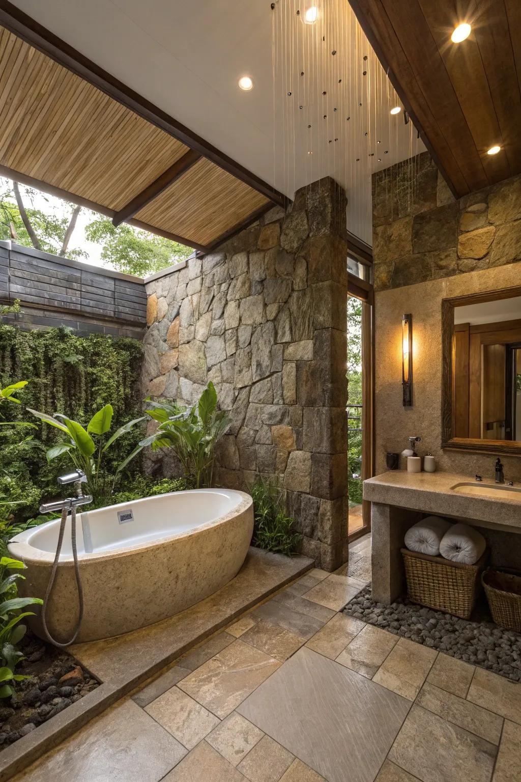 Natural elegance with organic materials.