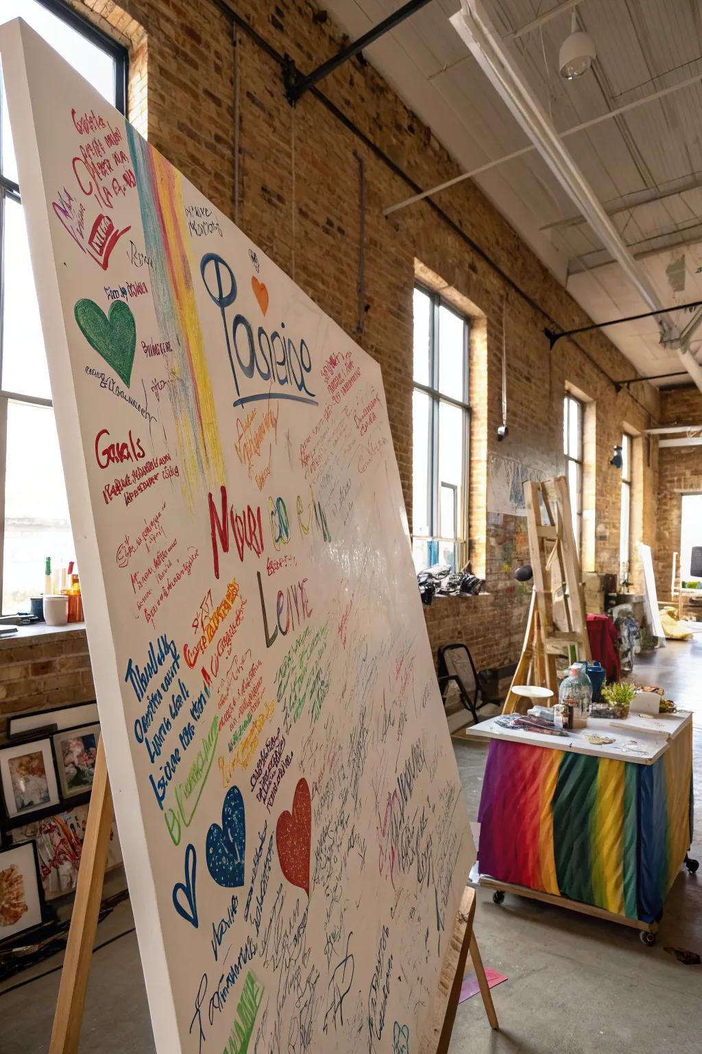 Canvas art sign-ins let your attendees express their creativeness.