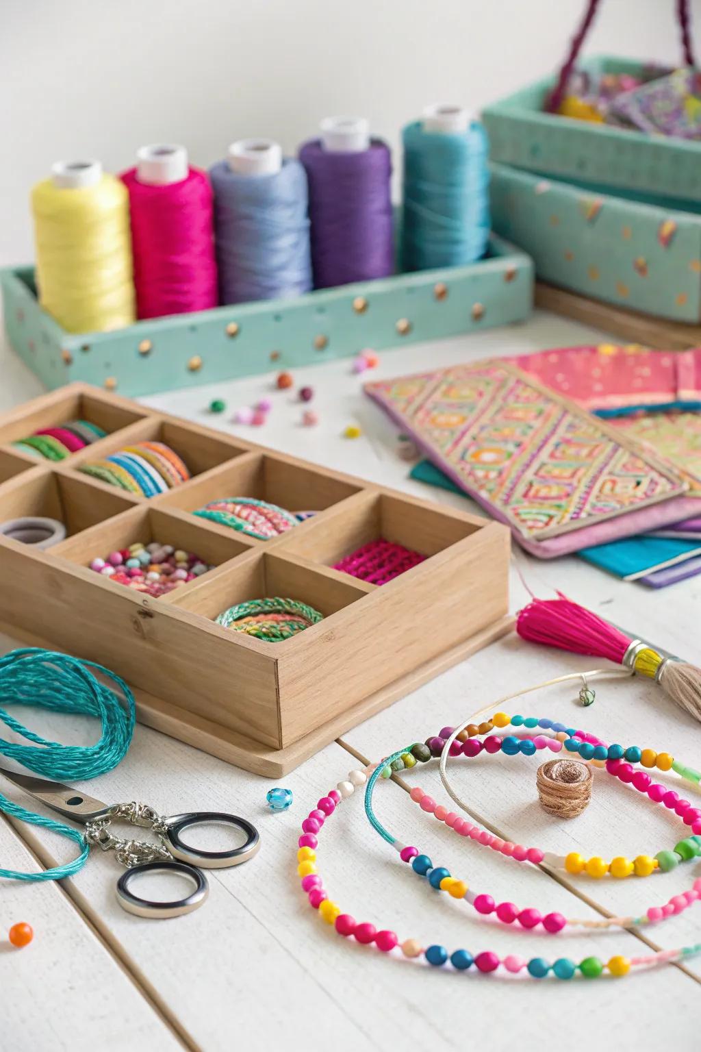 Get crafty using a dedicated area for creating handmade treasures.
