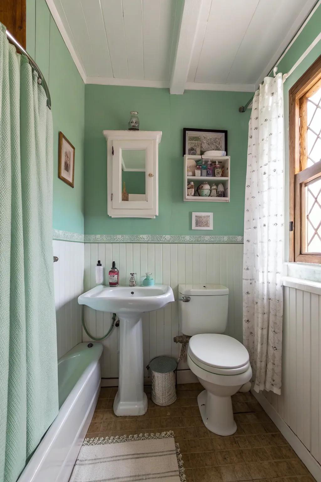 Minty herbal generates a pure and invigorating area.