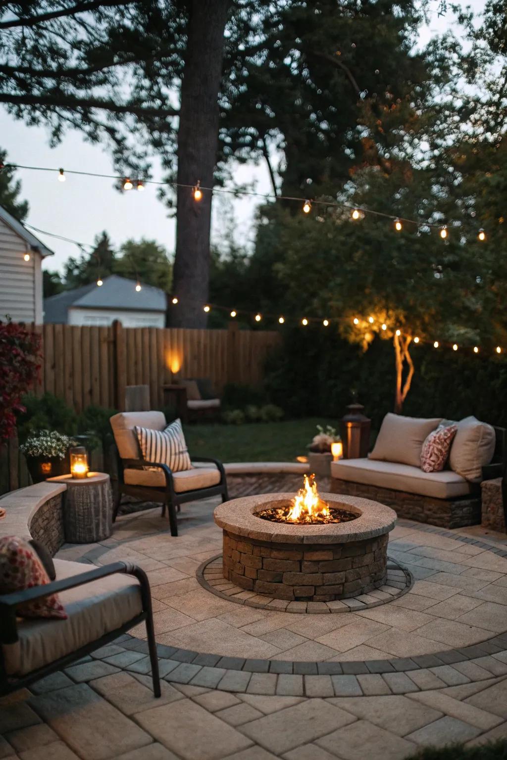 A round layout fosters social interaction and warmth.