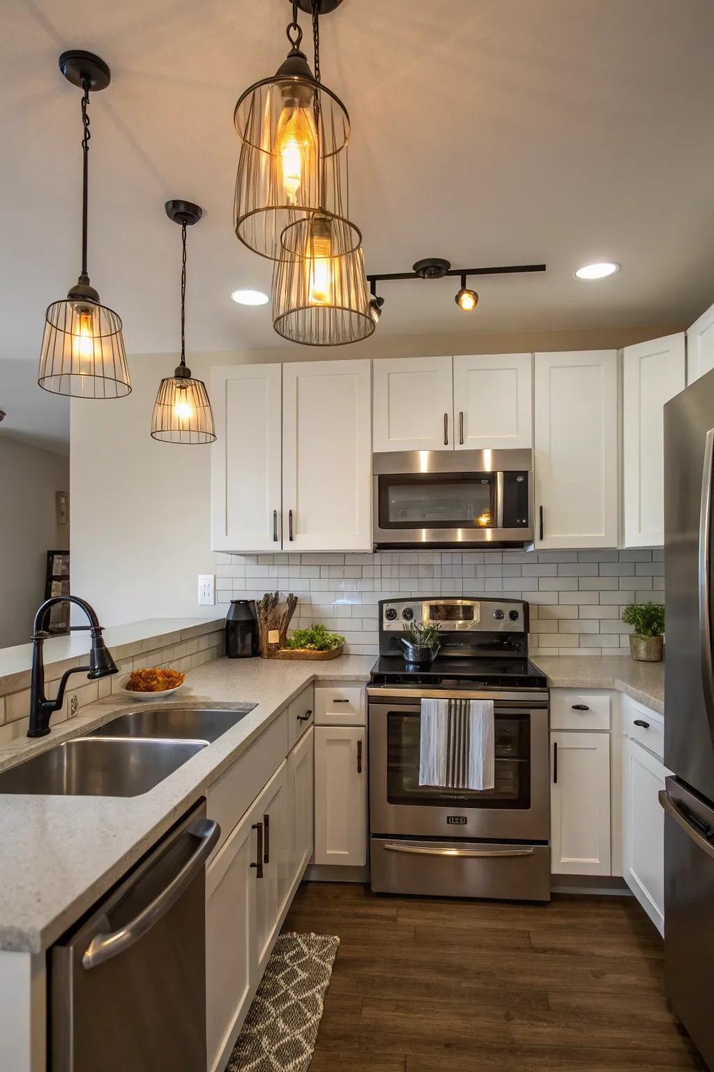 Modern hardware introduces class and function to small kitchens.