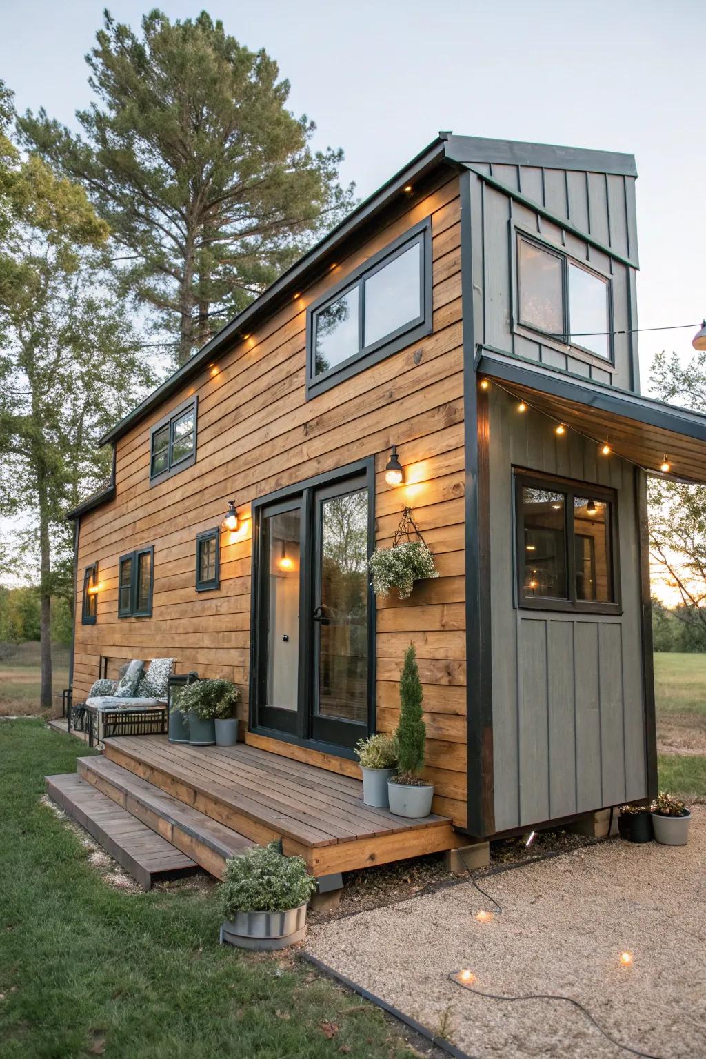 A fusion of design styles personalizes and enhances the small house experience.