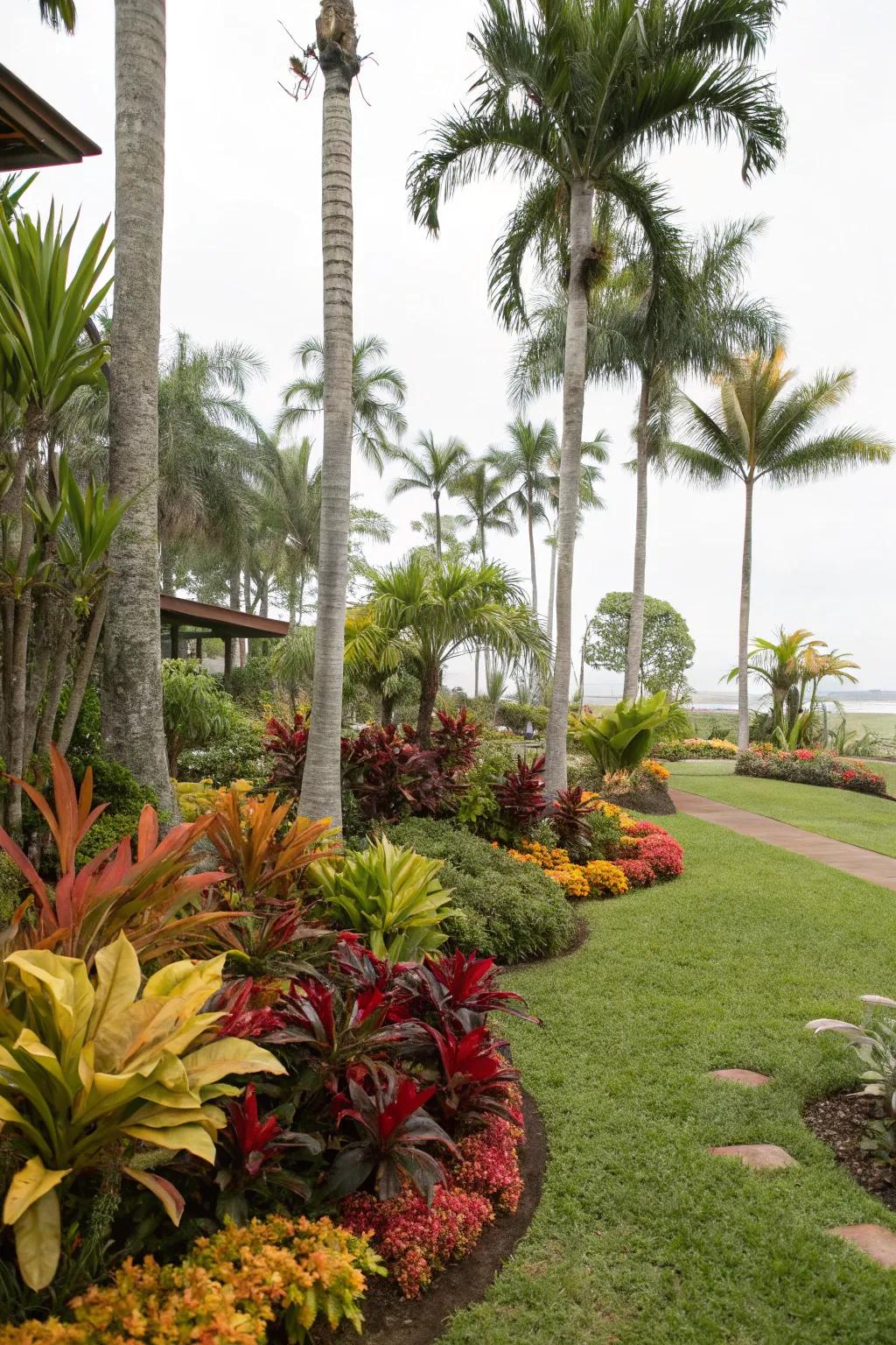 Tiered planting adds dimension and visual interest to a small garden.