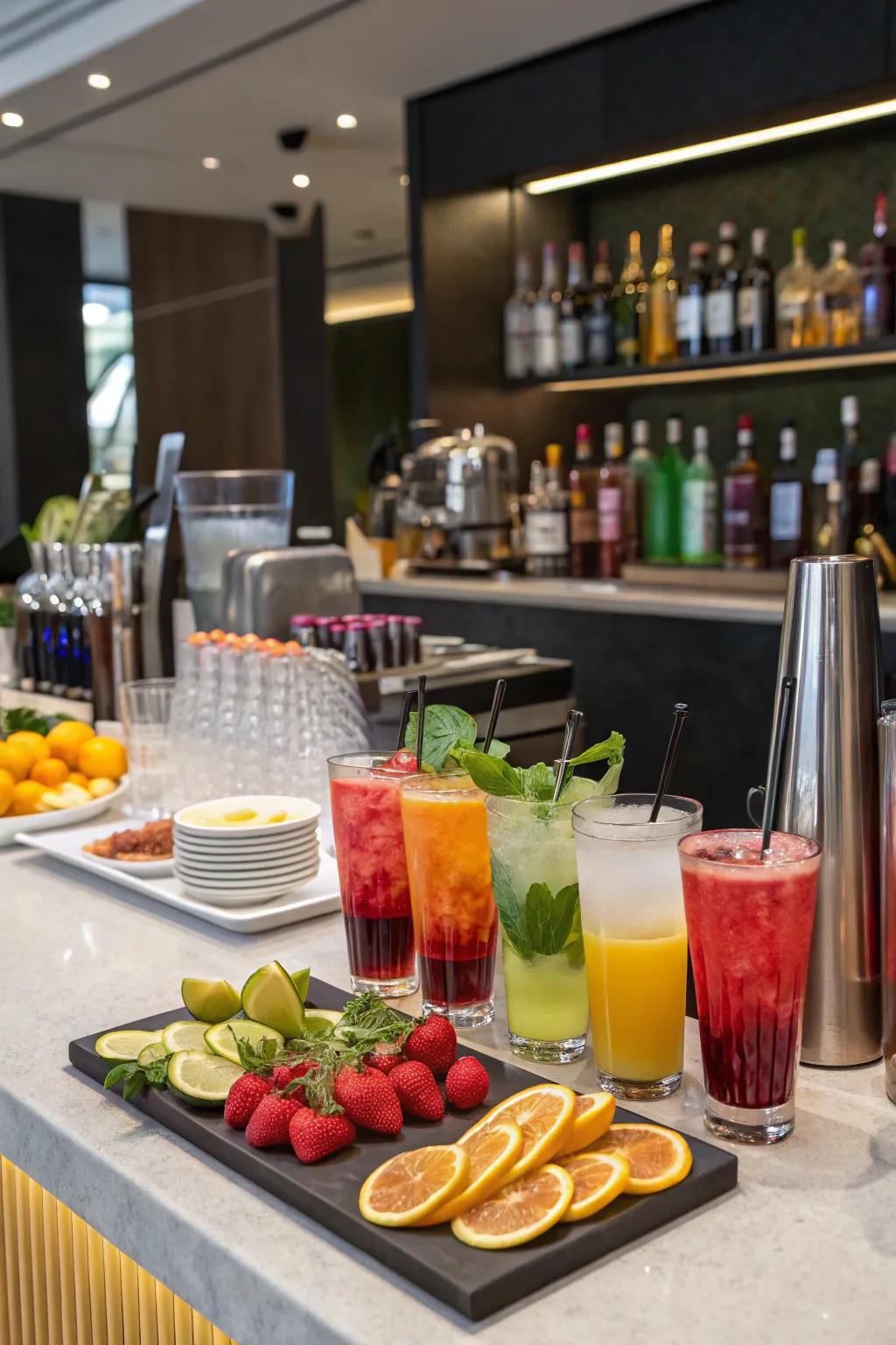 A revitalizing drink center to keep the party spirits lifted.