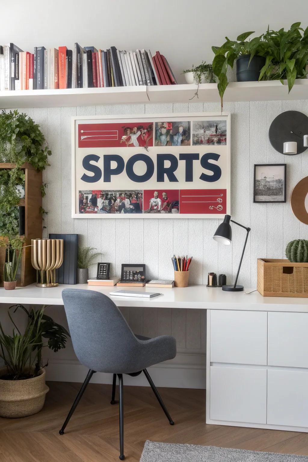 Make a statement with creative lettering in sports visuals.