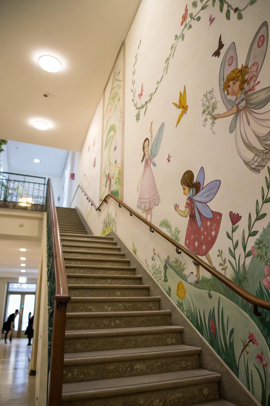 Enchant your home using a magical wonderland wall covering.