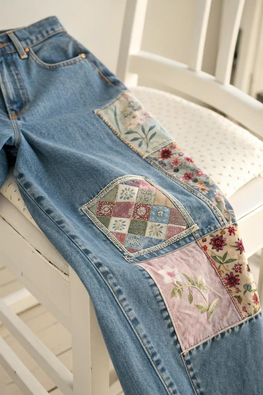 Transform your wardrobe using a touch of artistic mending. Each patch tells a story.