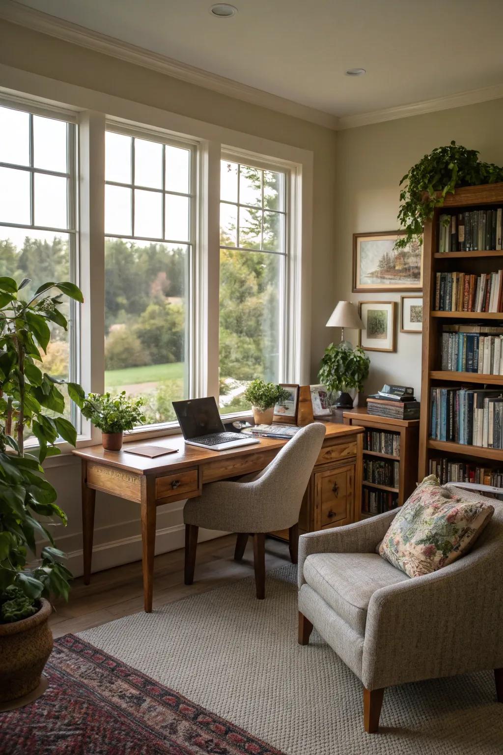 Natural light can improve how productive you are, as well as the mood.