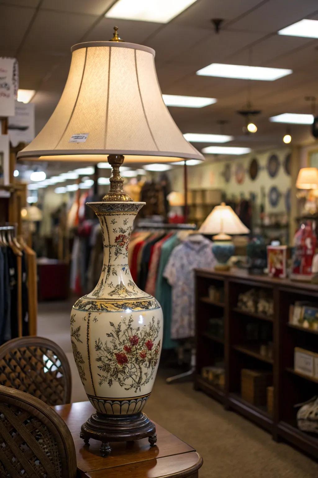 Smart lighting showing off a classic flower holder.
