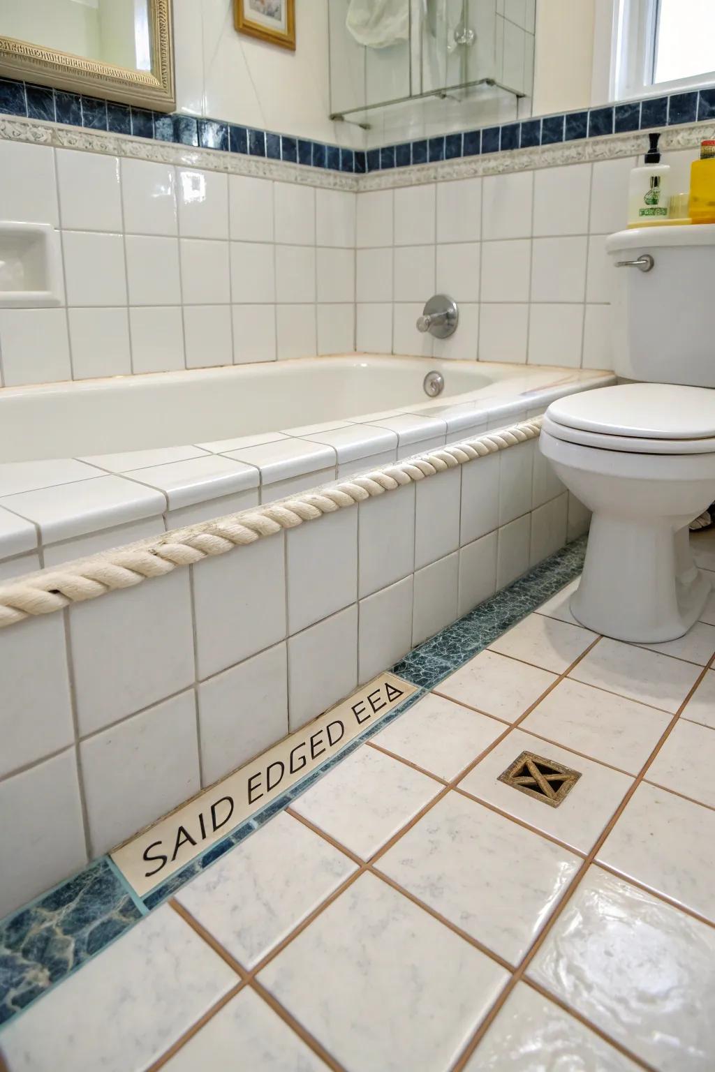 Sealed edges ensure a waterproof finish in moisture-prone areas.