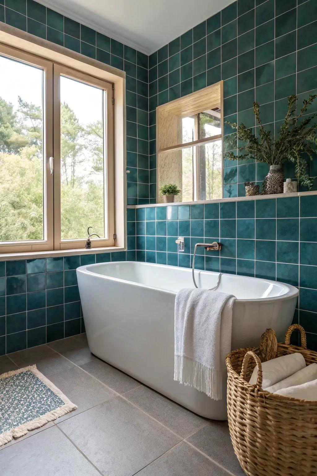 Transform your bathroom into a haven of minimalist magic with large format tiles&mdash;where sleek design meets bold elegance.