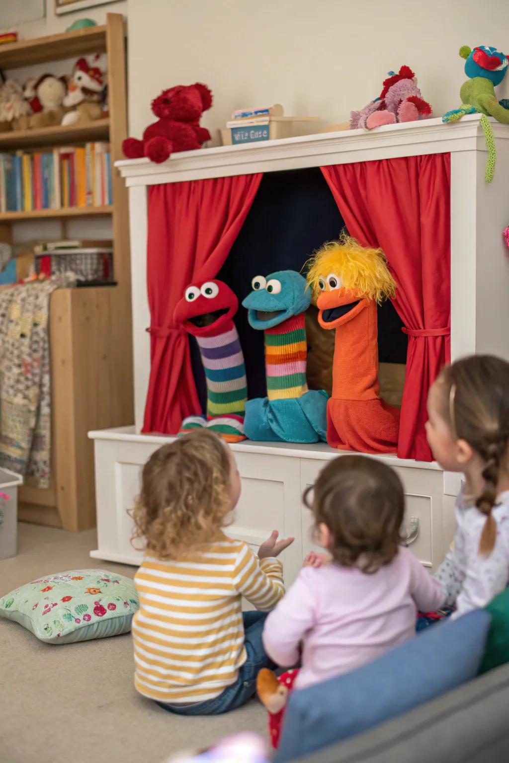 A participatory puppet presentation that brings joy and laughter to toddlers.