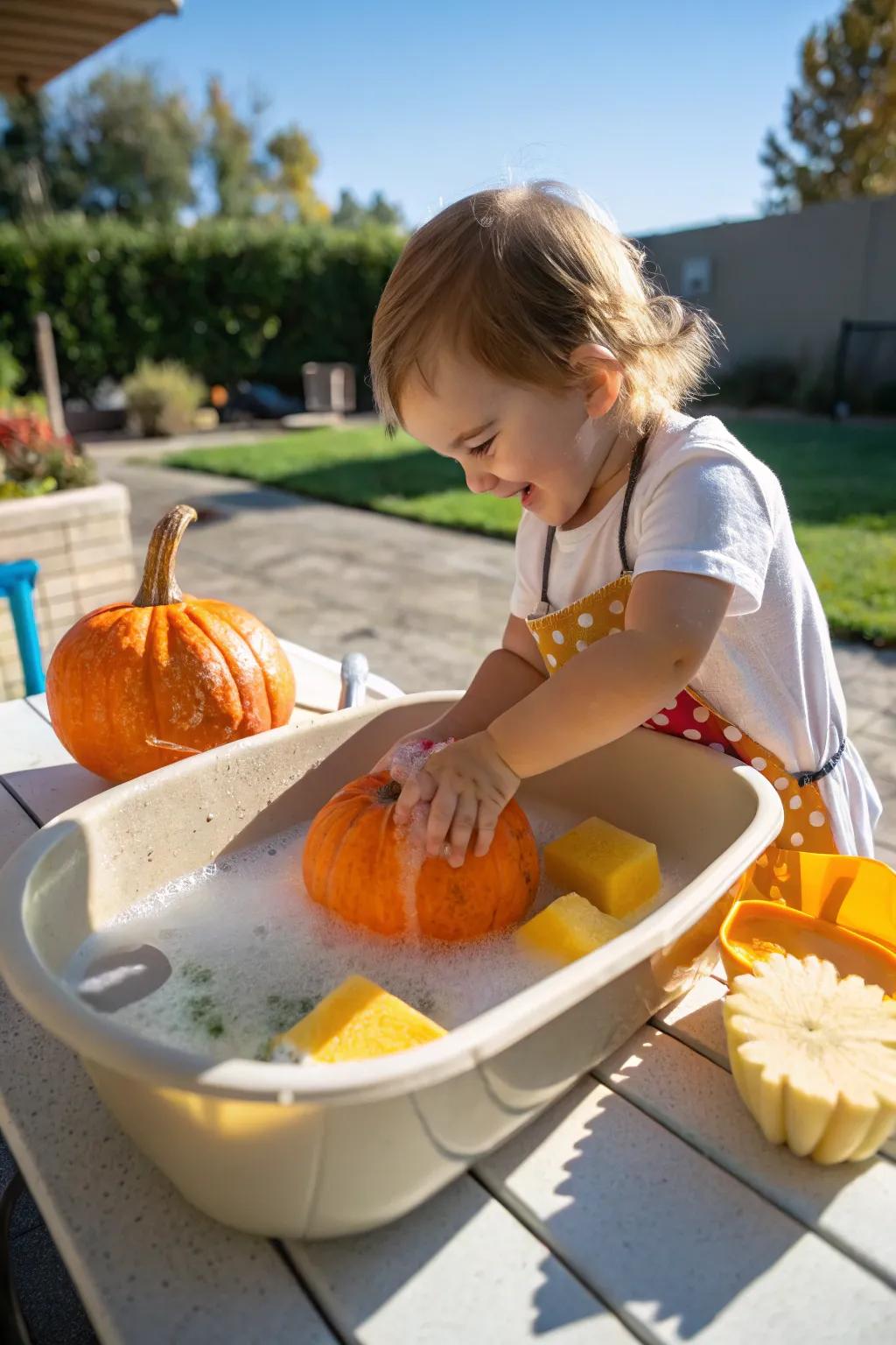 Transform pumpkin cleaning into an enjoyable and engaging task.
