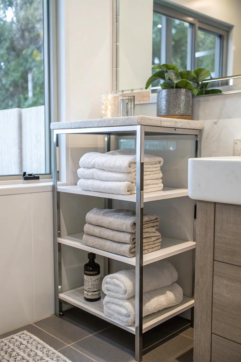 Corner shelving units take advantage of spaces that are often overlooked.