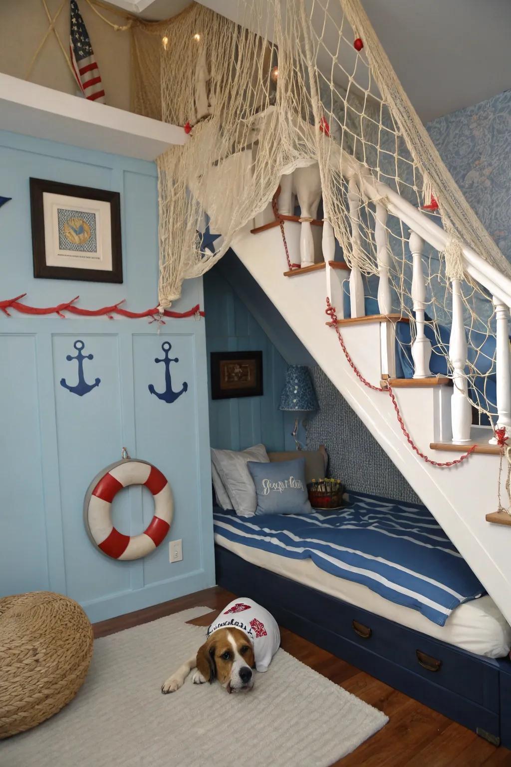 Themed decorations add a bit of fun and creativity to your dog’s room.