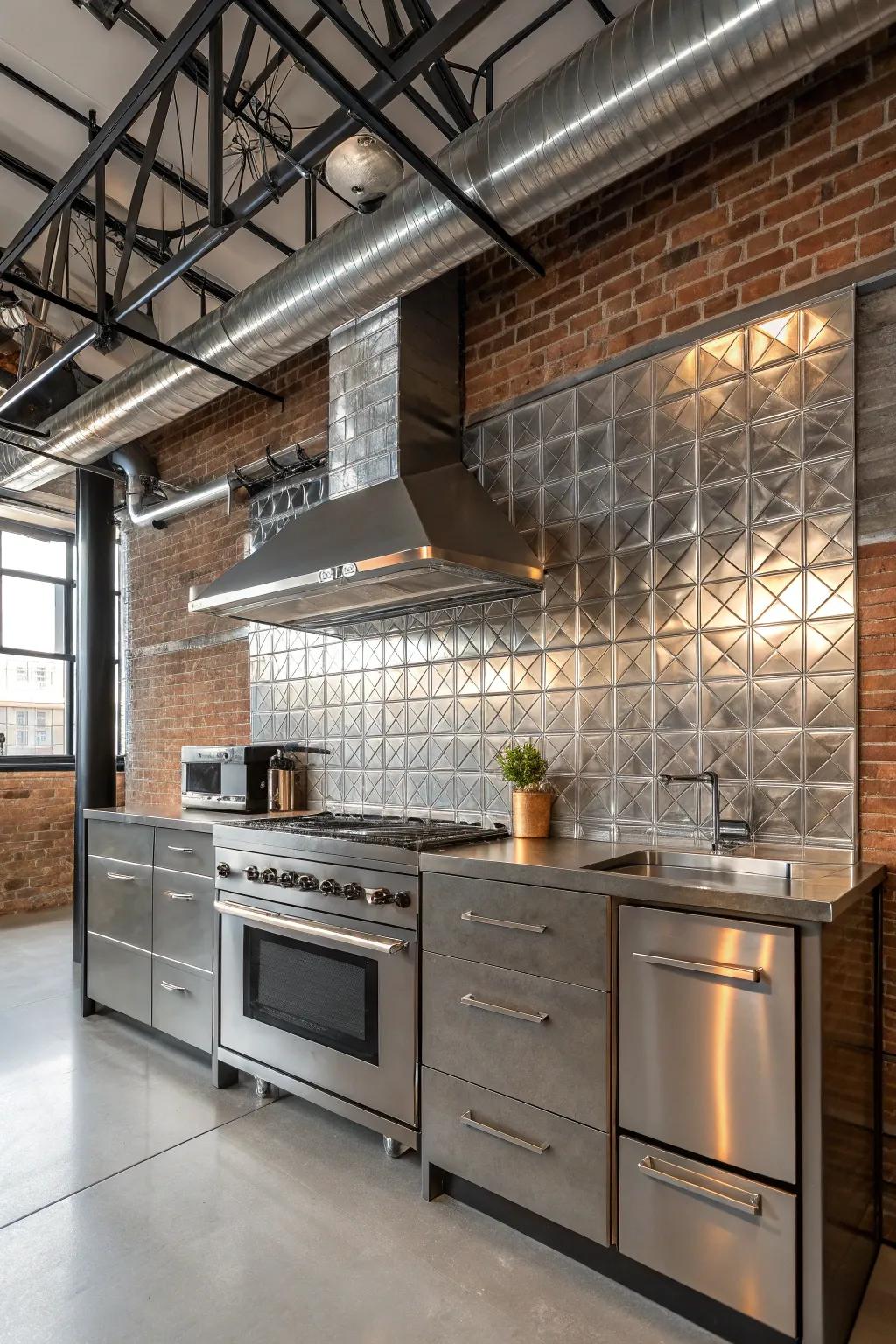 Sleek and urban: welcome industrial touches.