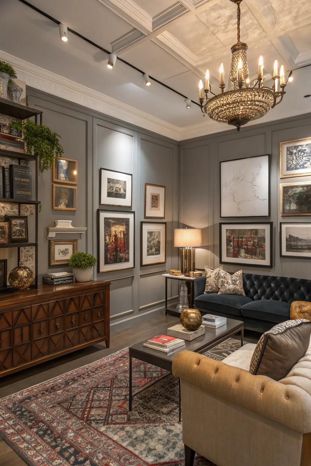 Combine modern and classic aesthetics using mixed moldings.