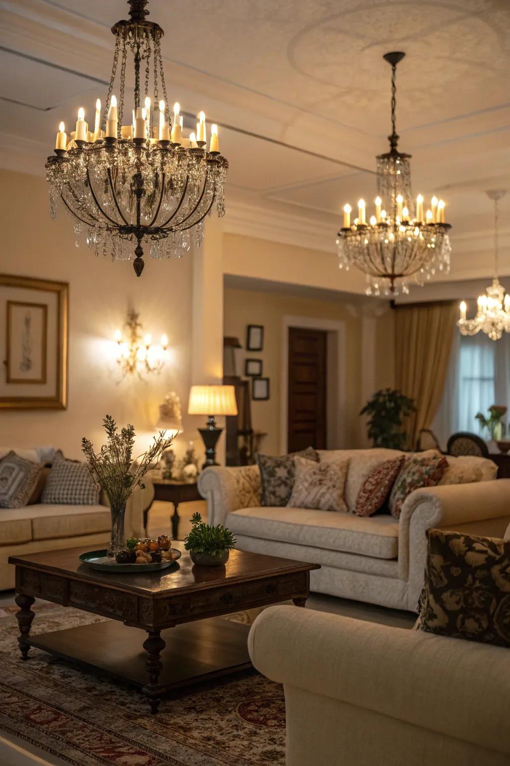 Subtle lighting fosters a cozy and inviting environment.