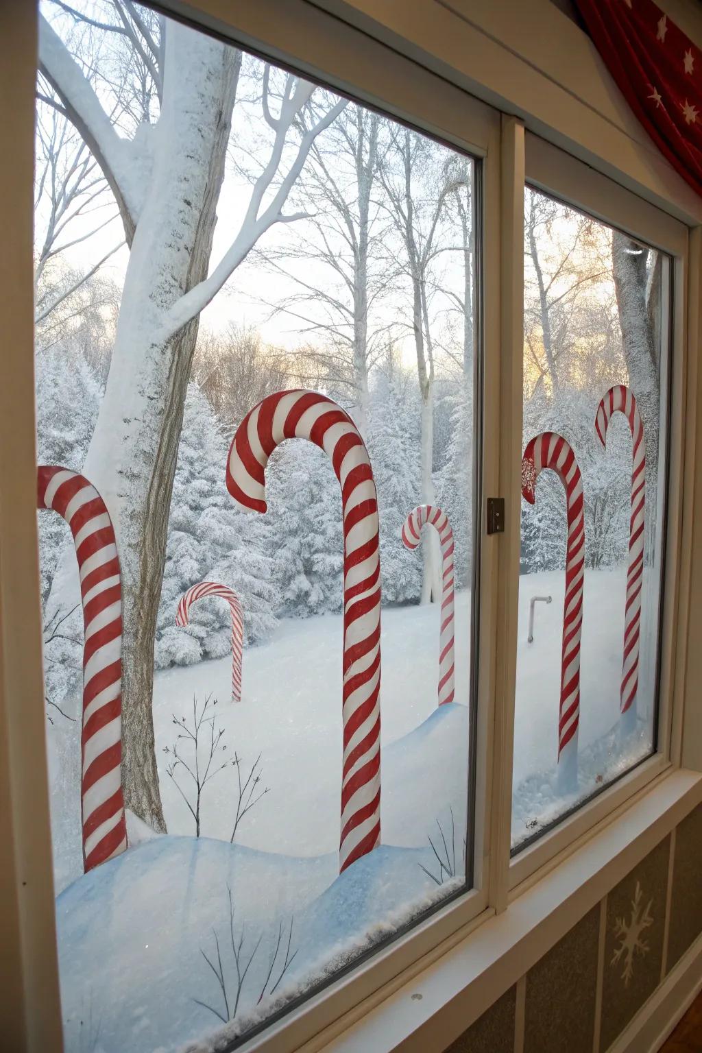 A sweet forest adds a touch of sweet festive fun.