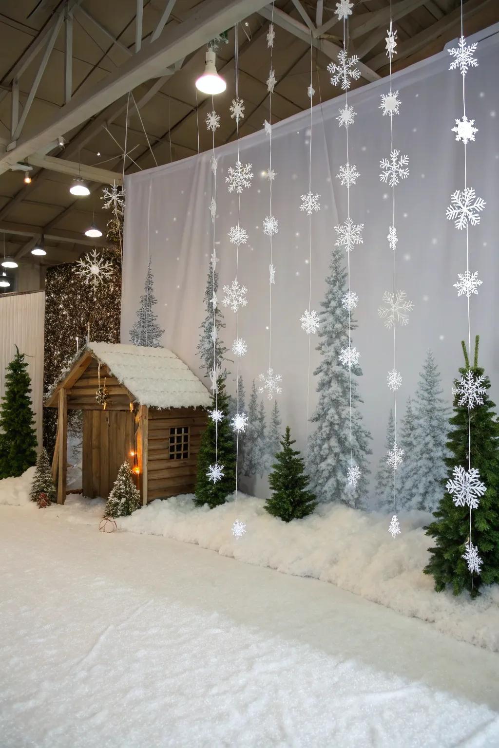 A snow-laden photo backdrop to capture recollections.