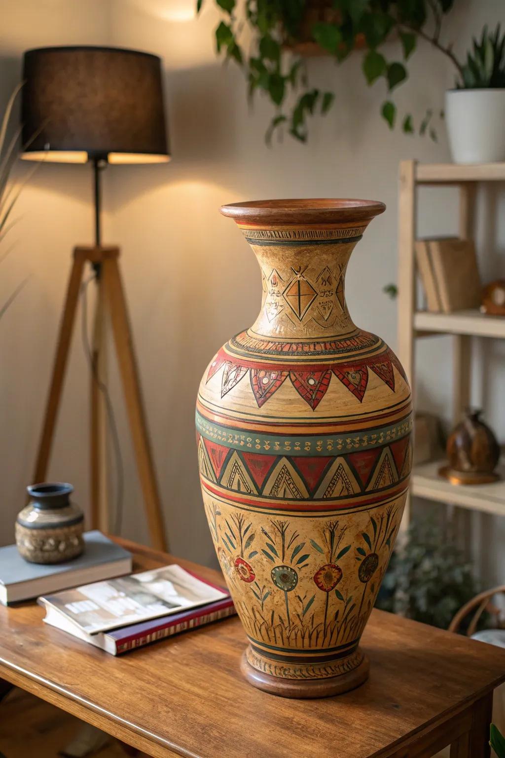 Express your creativity with self-painted wooden vases.