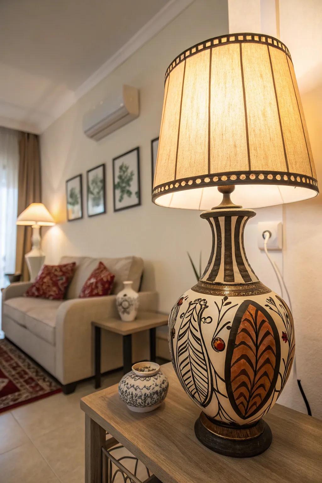 Decorative items provide focal points that enliven the decor.