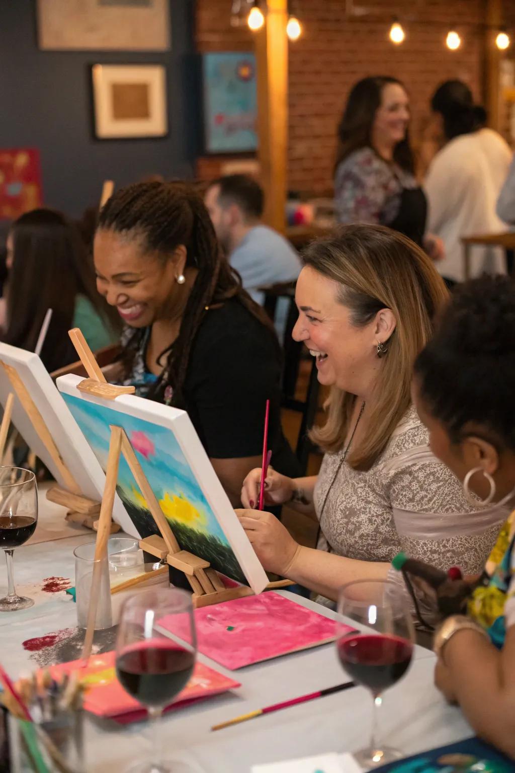 Unleash your inner artist with a creative paint and sip night.