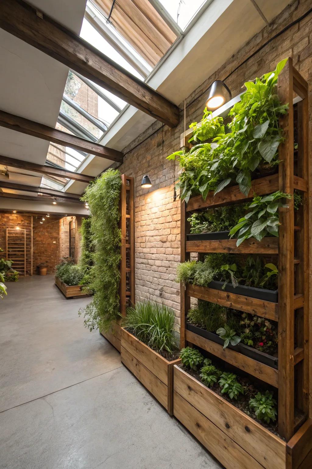 Create a refreshing indoor garden for a touch of nature.