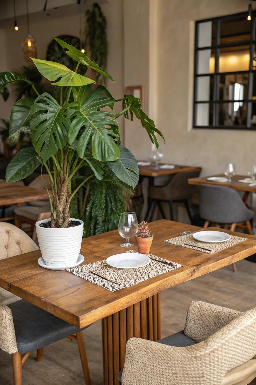Natural touches create a warm, welcoming space.