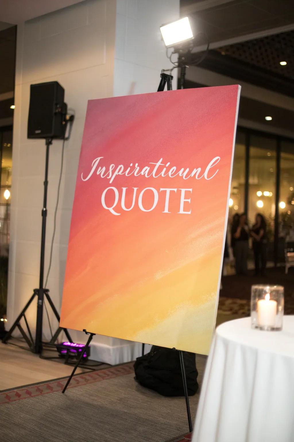 Inspire your area with a personalized quote showcased in your art.