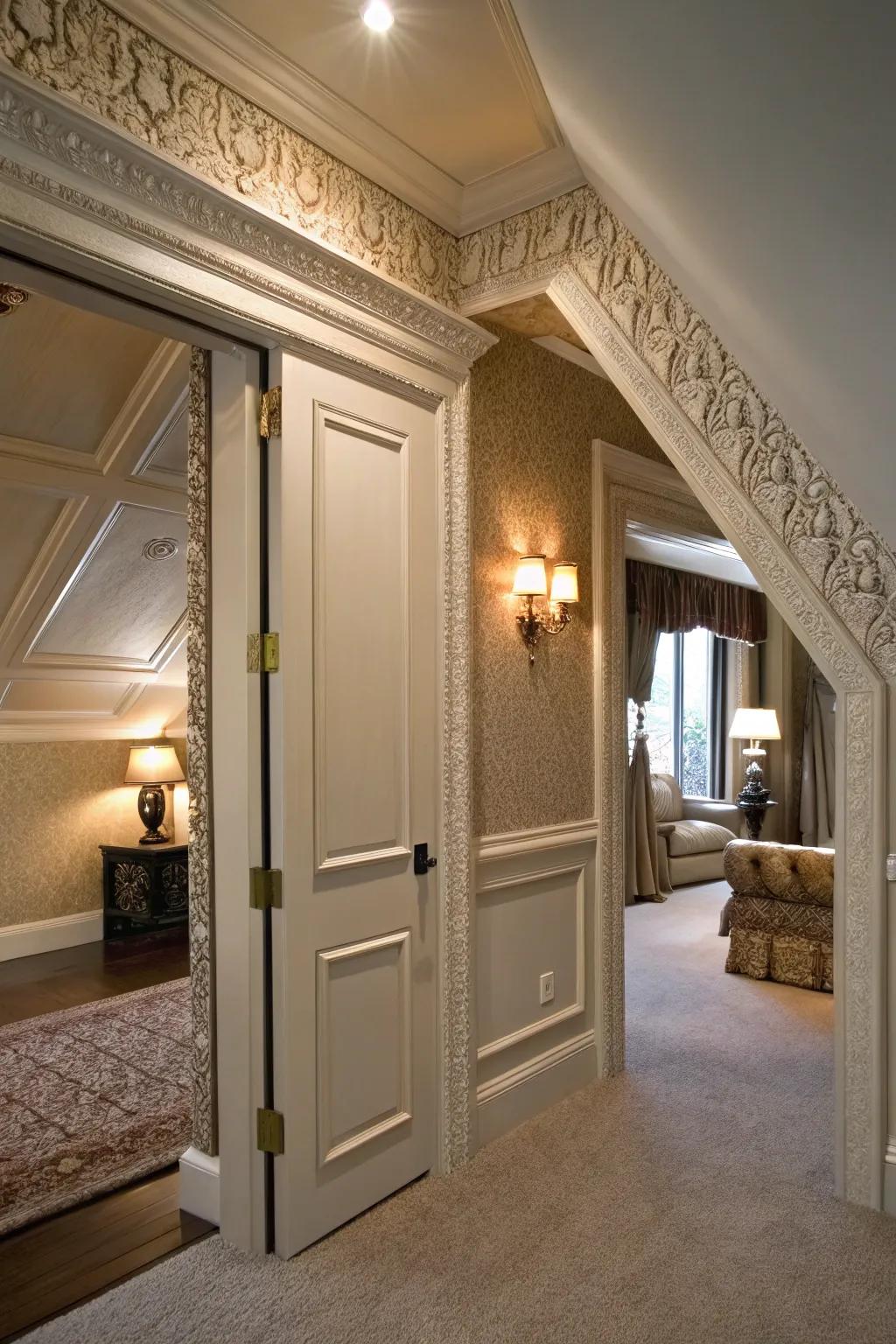 Structured surround adds depth and dimension.