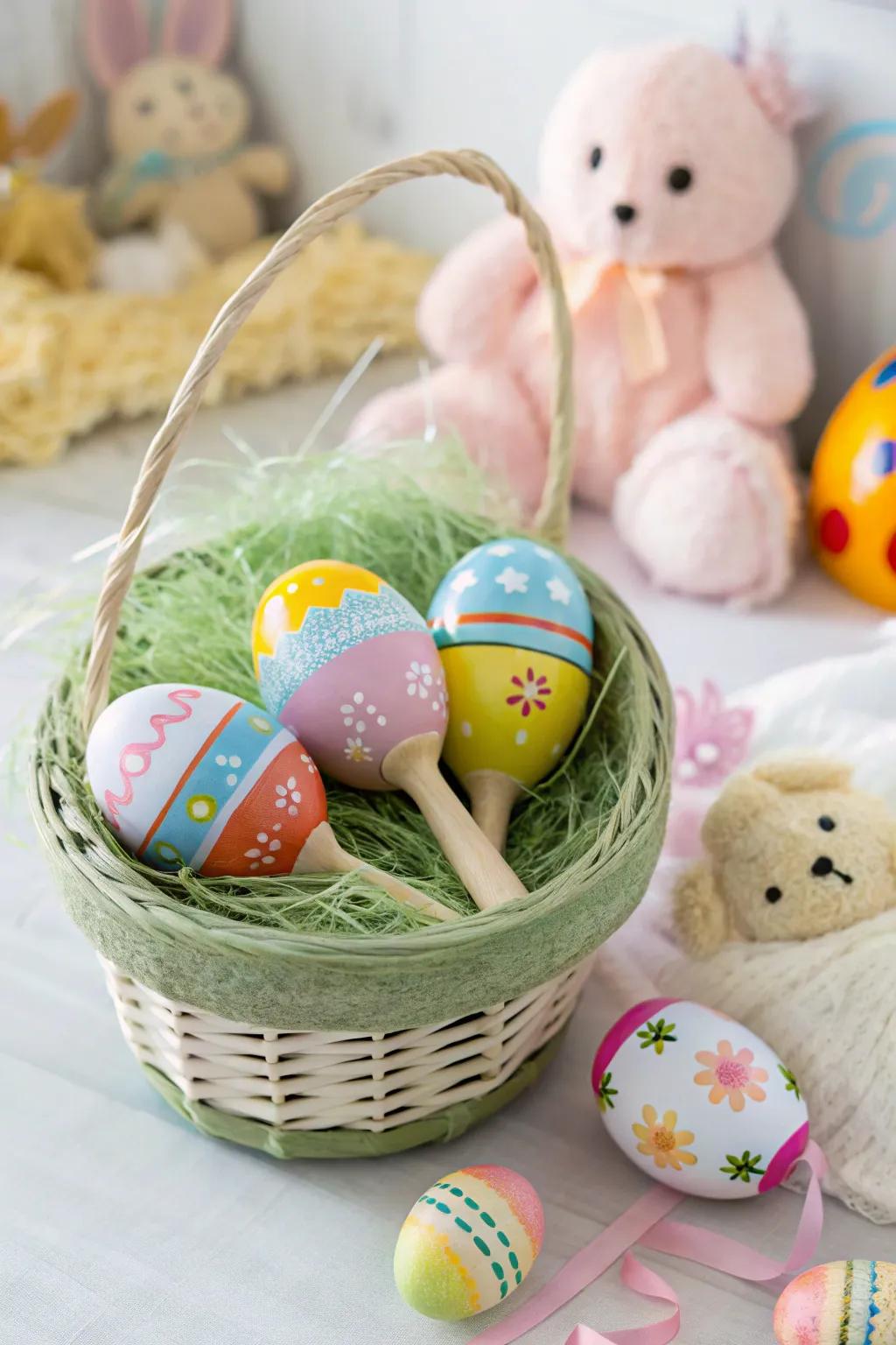 Easter egg Maracas that add a musical twist to the holiday.