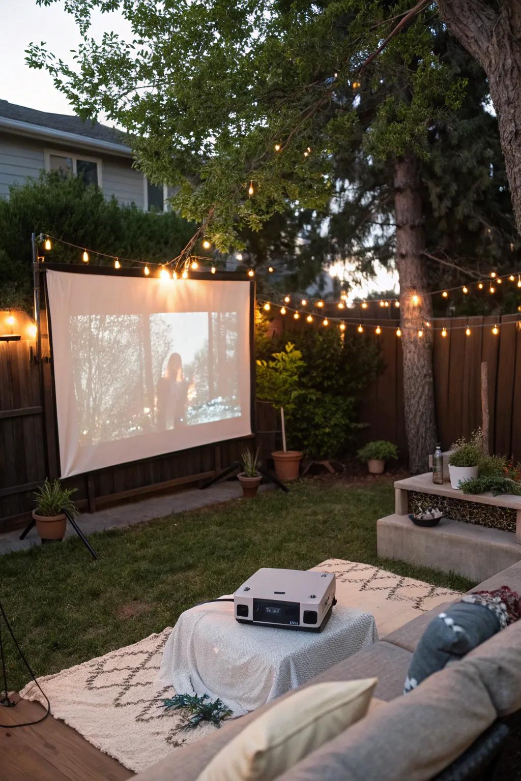 An open-air theater brings the magic of movies to your backyard.