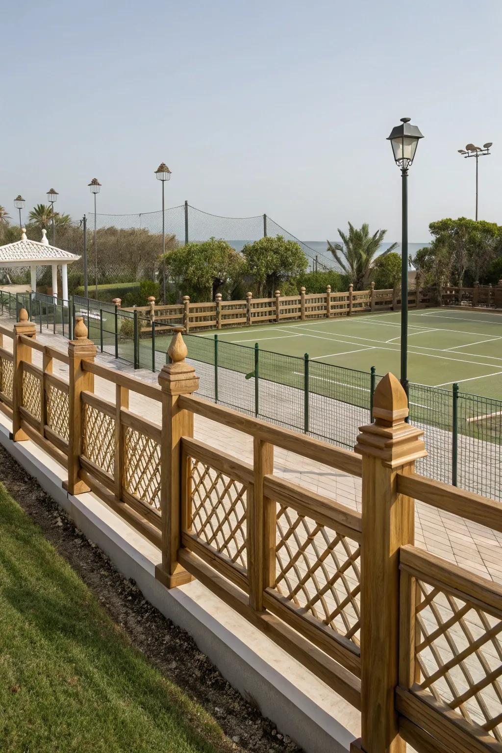 Fencing adds safety and style to your backyard sport court.