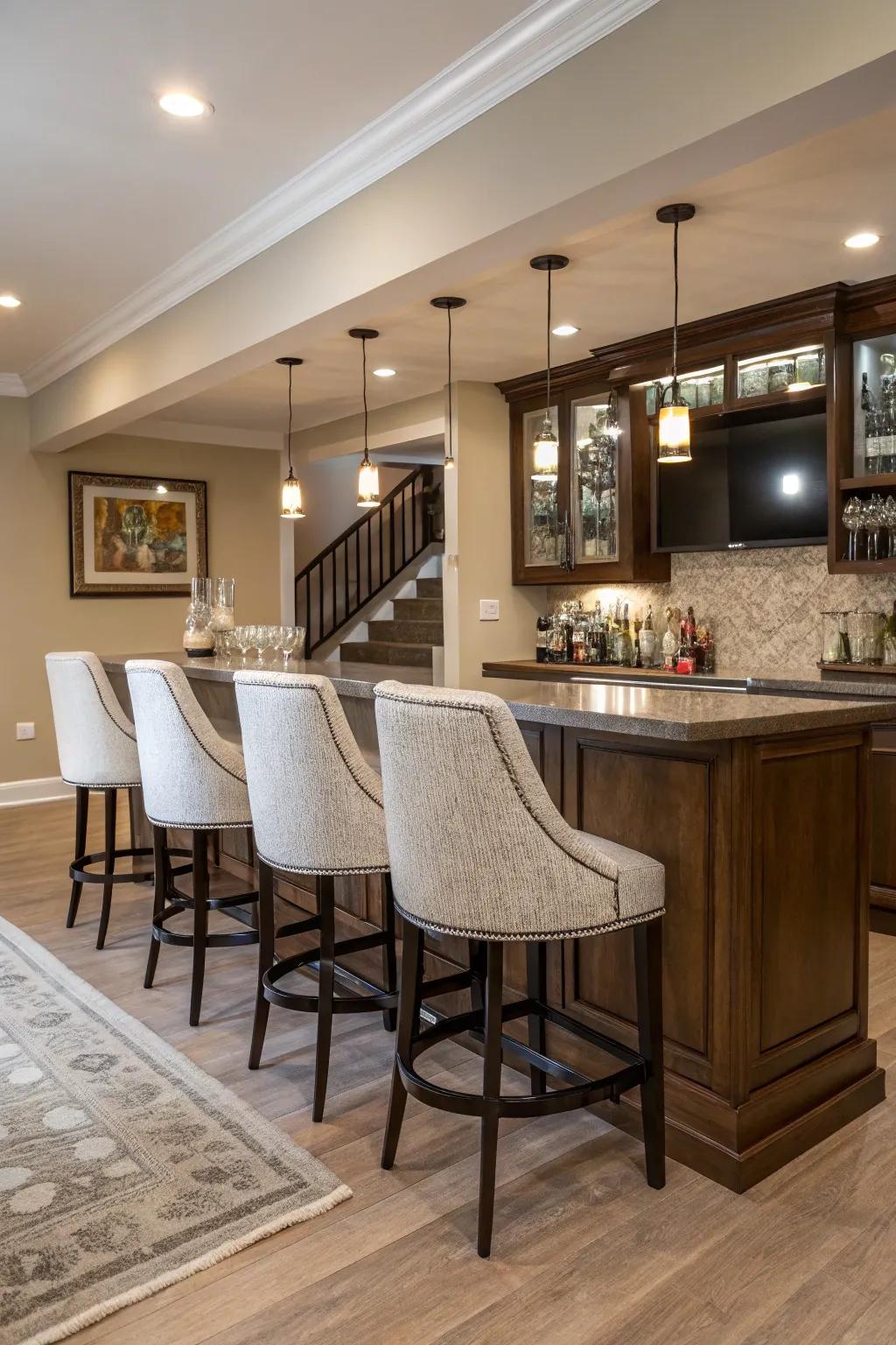 Well-coordinated seating layouts for a unified look.