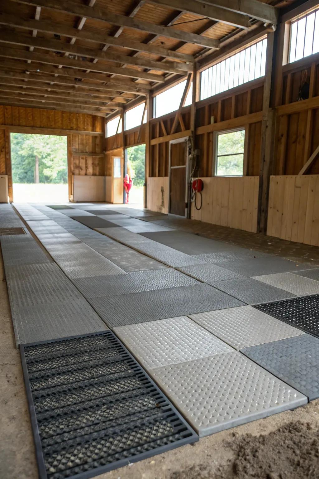Mixed materials provide a balance of resilience and comfort.