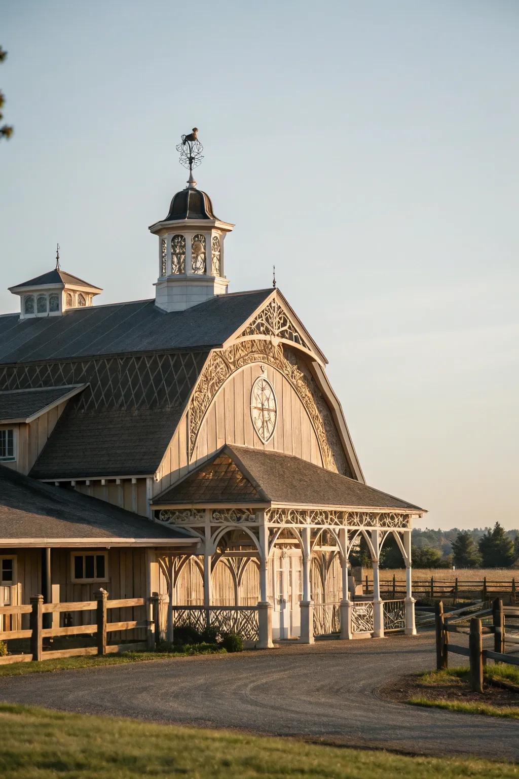 A window adds elegance and functionality to any barn structure.