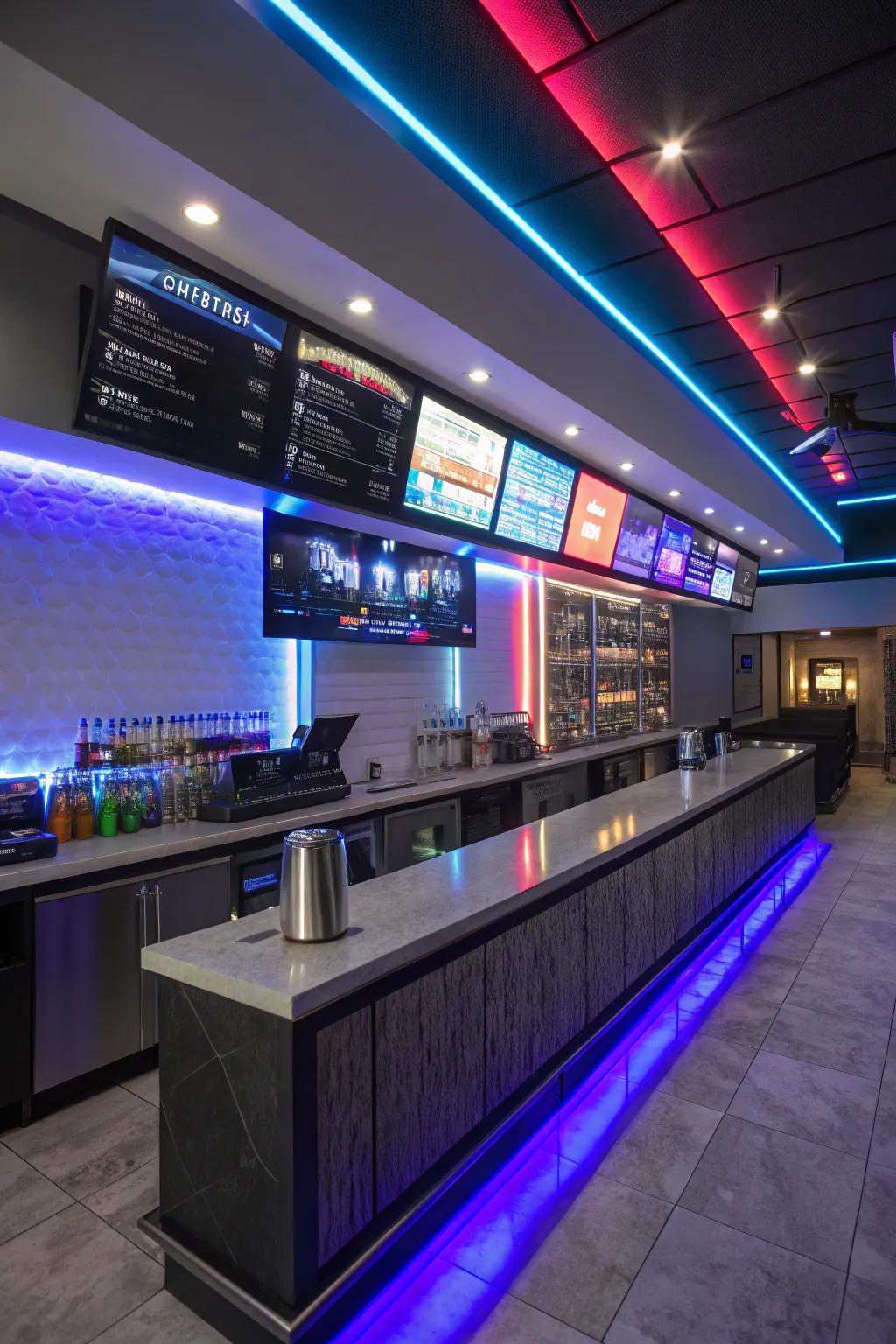 Experience the future with a high-tech bar table.